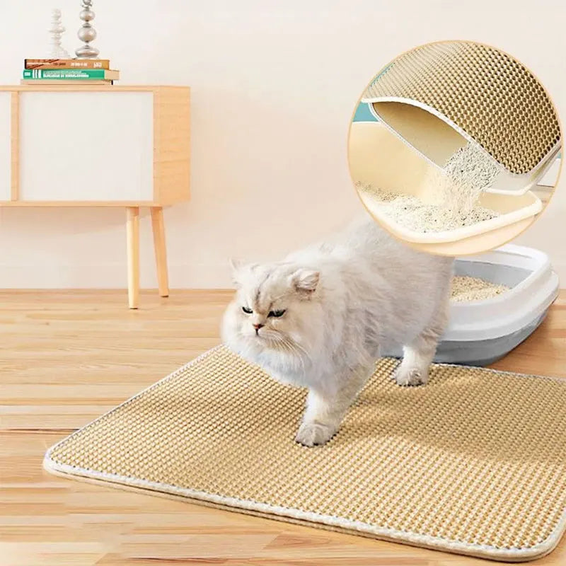 🔥Klare Katzenstreumatte – Halten Sie Ihre Böden sauber und streufrei!